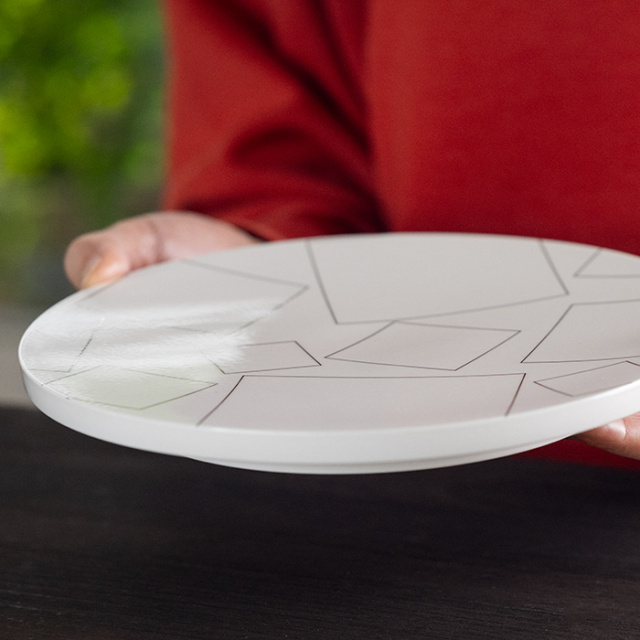 和食器 | 中皿 | Layer.series Flat plate 7「Platinum Decal」 (MT