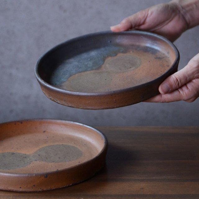 和食器　南蛮七寸盤no.1　作家「川淵直樹」