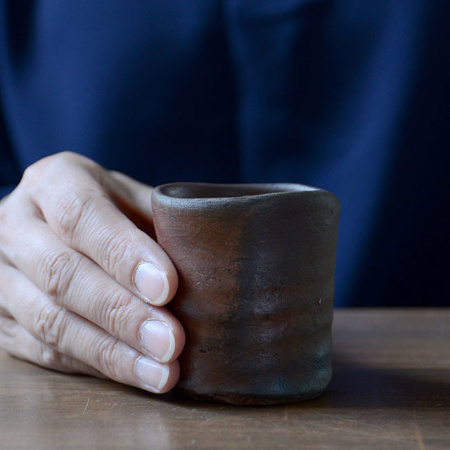 和食器　南蛮酒盃　(共箱付no.16）　作家「川淵直樹」