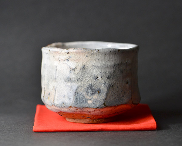 作家　陶芸作家　茶碗　1点もの 美濃粉引茶碗（木箱付） 作家「林隆一郎」