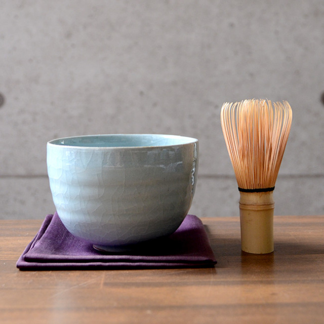 【共箱付】 林隆一郎 青瓷茶碗 青磁茶碗(共箱付A) 作家「林隆一郎」