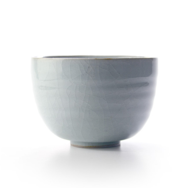 青磁茶碗（共箱付A） 作家「林隆一郎」