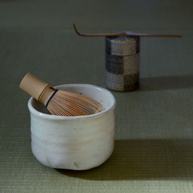 美濃粉引茶碗（共箱付A） 作家「林隆一郎」 