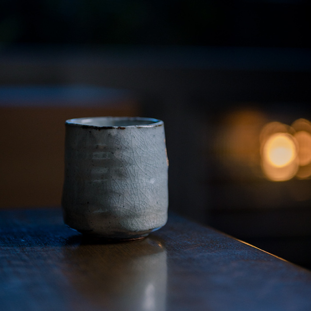 粉引湯呑（RH-057） 作家「林隆一郎」