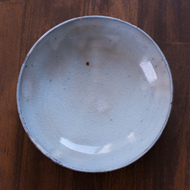林隆一郎 美濃米色瓷 皿 陶芸 陶器 木箱 林隆一郎 美濃米色瓷 皿 陶芸 陶器 木箱