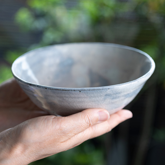 刷毛目蓋置 刷毛目粉引鉢（RH-071） 作家「林隆一郎」