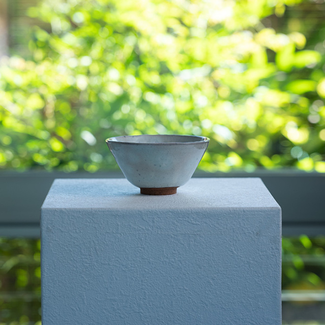 共箱付】美濃粉引茶碗（RH-077） 作家「林隆一郎」