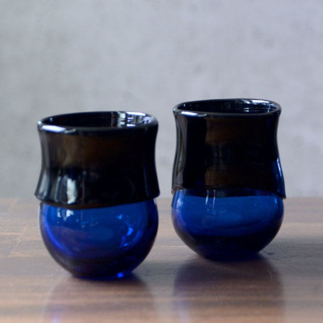 ガラス　DOMAKI ""Blue"" 酒器揃no.1　作家「飯田将平」