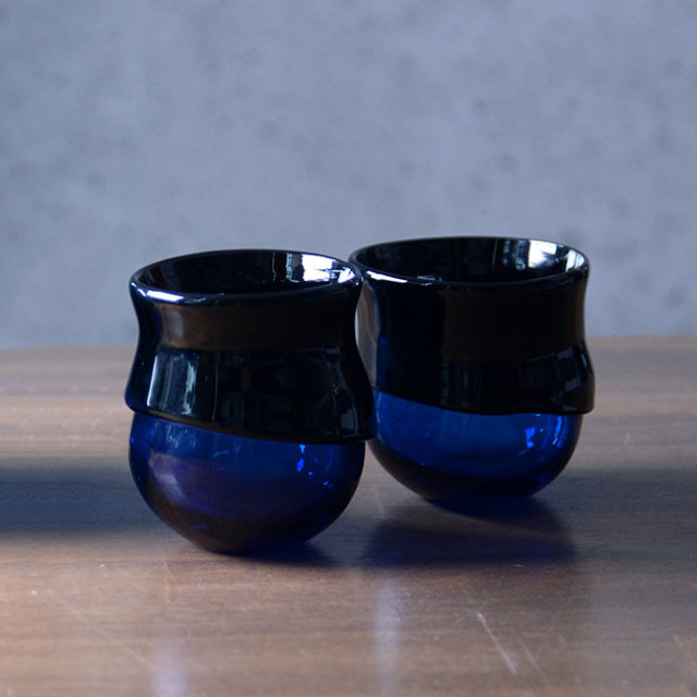 ガラス　DOMAKI ""Blue"" 酒器揃no.4　作家「飯田将平」