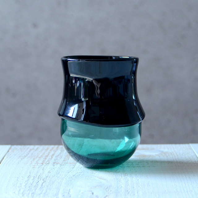 ガラス　DOMAKI “Green” カップ（丸）　作家「飯田将平」