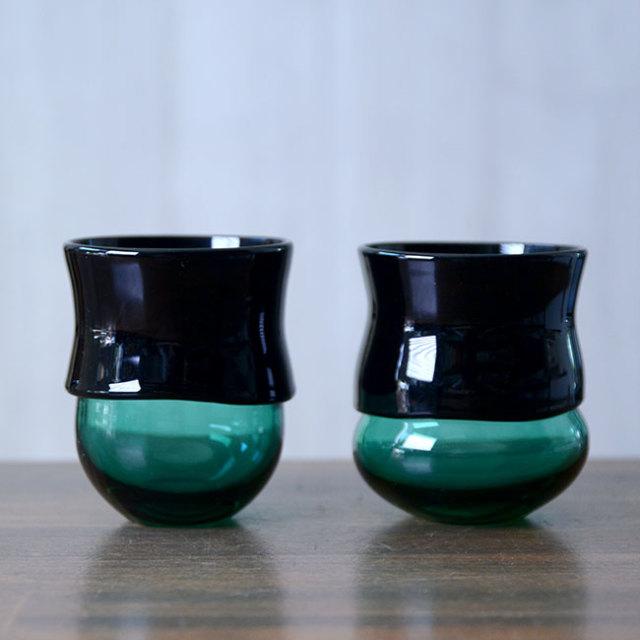 ガラス　DOMAKI ""Green"" 酒器揃no.1　作家「飯田将平」