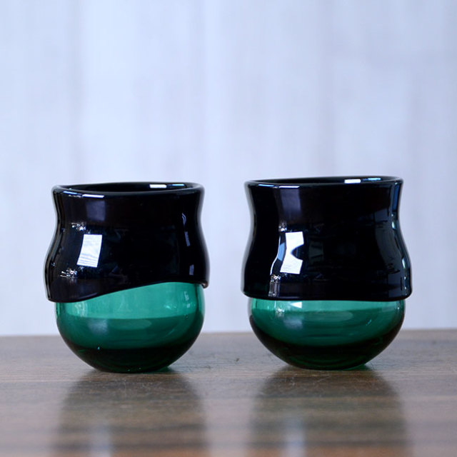 ガラス　DOMAKI ""Green"" 酒器揃no.3　作家「飯田将平」
