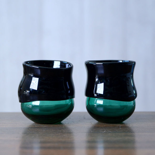 ガラス　DOMAKI ""Green"" 酒器揃no.4　作家「飯田将平」