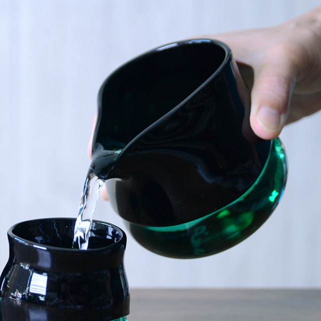 ガラス　DOMAKI ""Green"" 酒器揃no.4　作家「飯田将平」