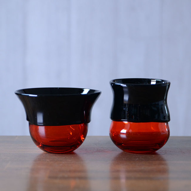 ガラス　DOMAKI ""Red"" 酒器揃no.1　作家「飯田将平」