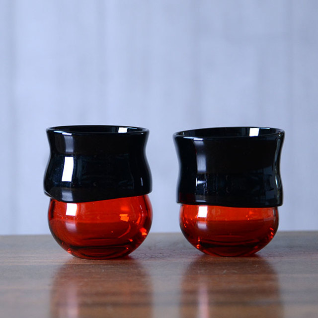 ガラス　DOMAKI ""Red"" 酒器揃no.2　作家「飯田将平」