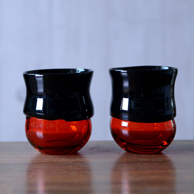 ガラス　DOMAKI ""Red"" 酒器揃no.4　作家「飯田将平」