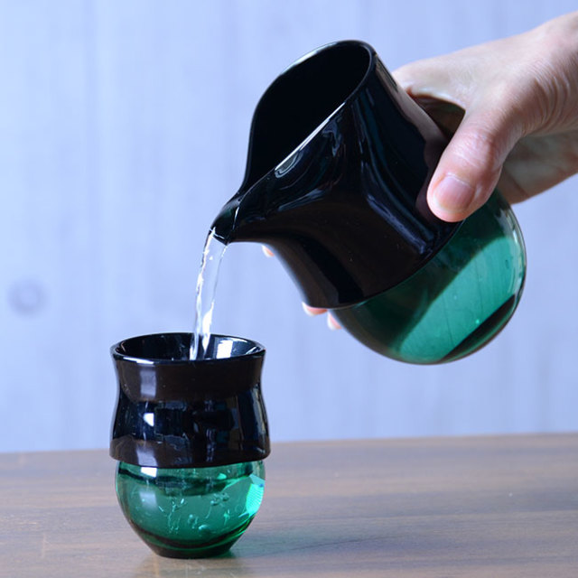 ガラス　DOMAKI ""Green"" 酒器揃