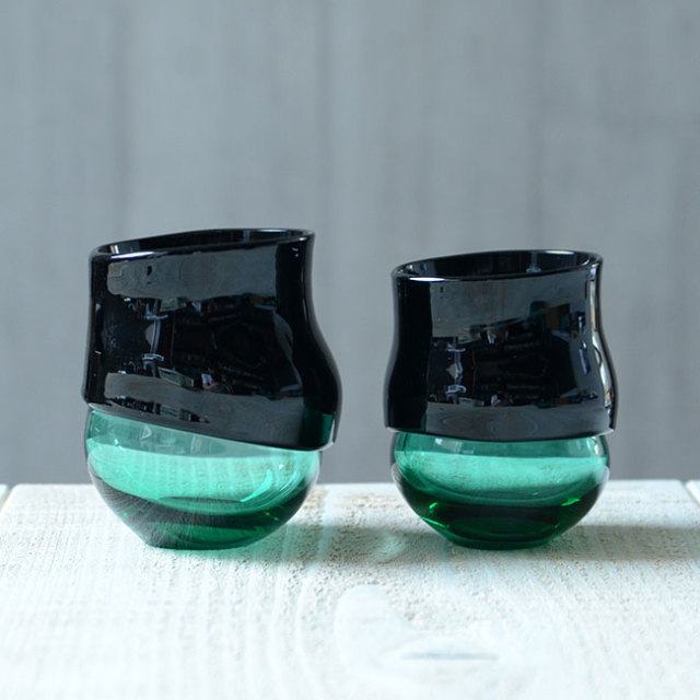 ガラス　DOMAKI ""Green"" 酒器揃