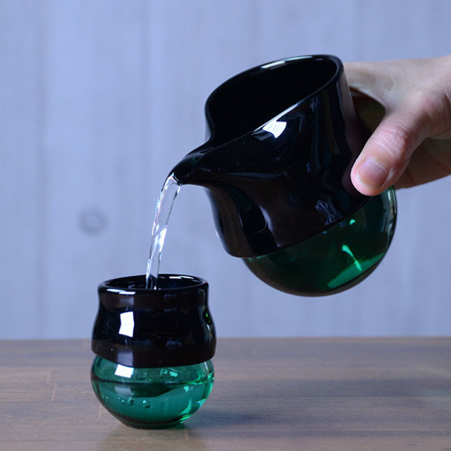 ガラス　DOMAKI ""Green"" 酒器揃