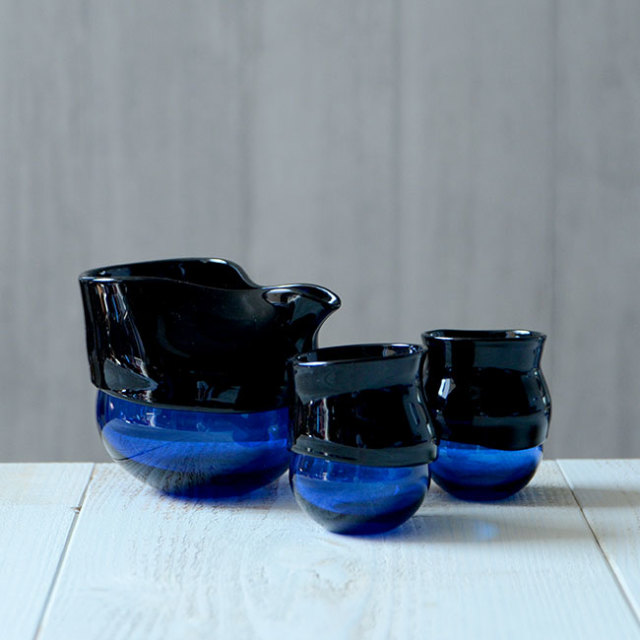 ガラス　DOMAKI “Blue” 酒器揃（SI-057）　作家「飯田将平」