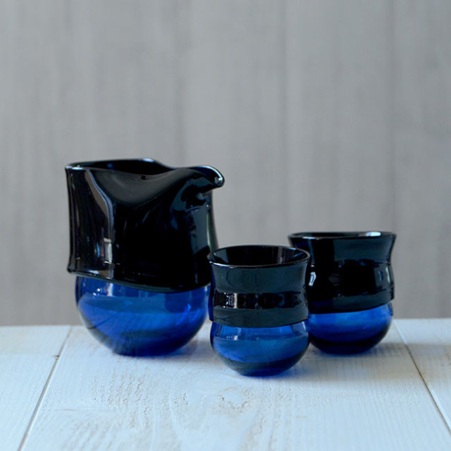 ガラス　DOMAKI “Blue” 酒器揃（SI-058）　作家「飯田将平」
