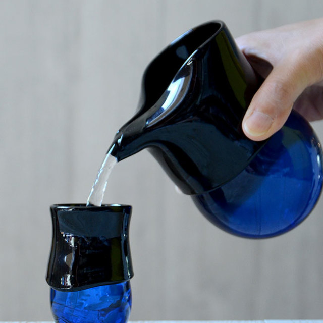 ガラス　DOMAKI “Blue” 酒器揃（SI-060）　作家「飯田将平」