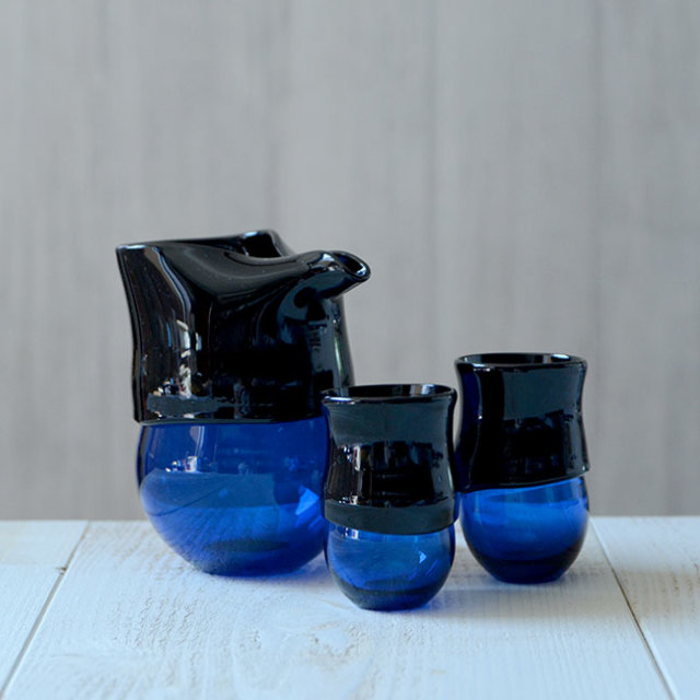 ガラス　DOMAKI “Blue” 酒器揃（SI-060）　作家「飯田将平」