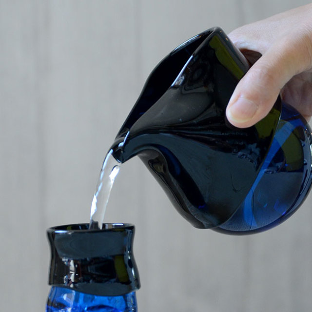 ガラス　DOMAKI “Blue” 酒器揃（SI-061）　作家「飯田将平」