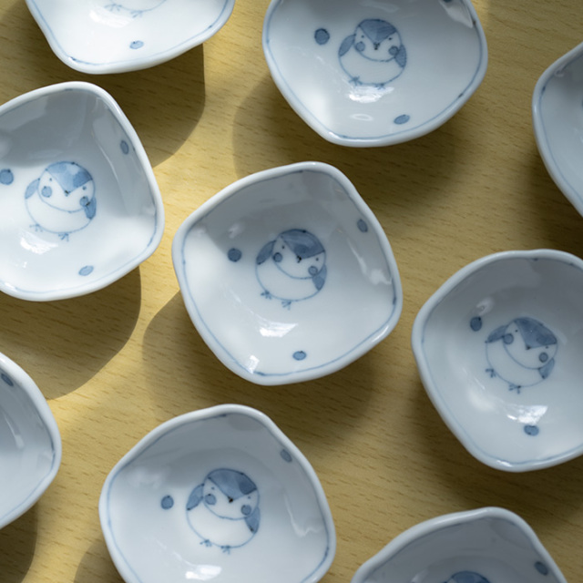 和食器 箸置き | 染付ふくら雀（SK-020） 作家「小長谷節子」