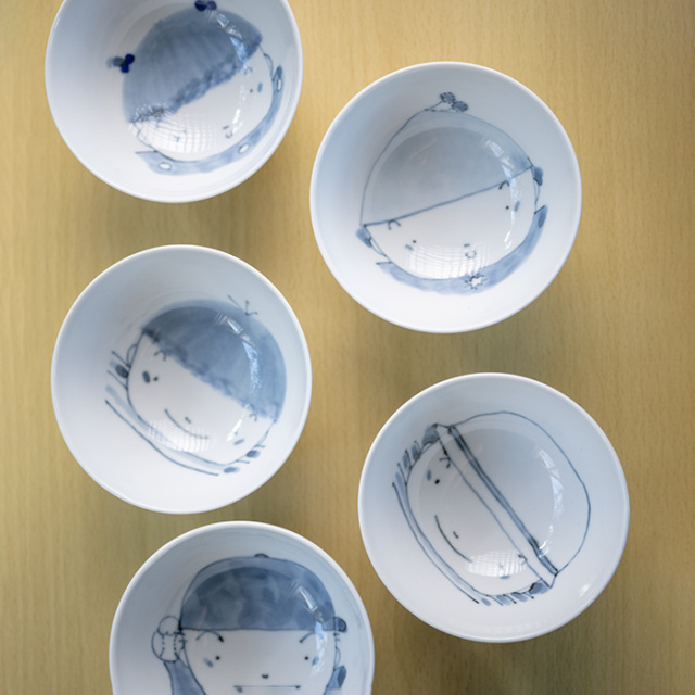 和食器 ごはん茶碗 | 染付こども碗（SK-021） 作家「小長谷節子」
