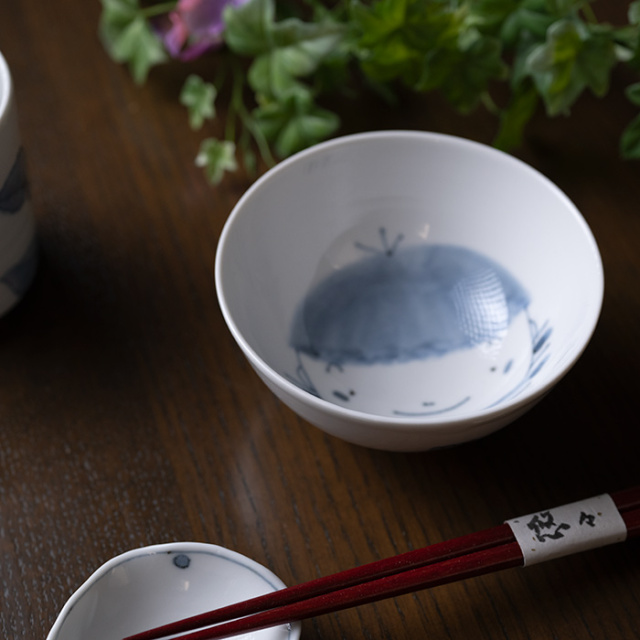和食器 ごはん茶碗 | 染付こども碗（SK-021） 作家「小長谷節子」