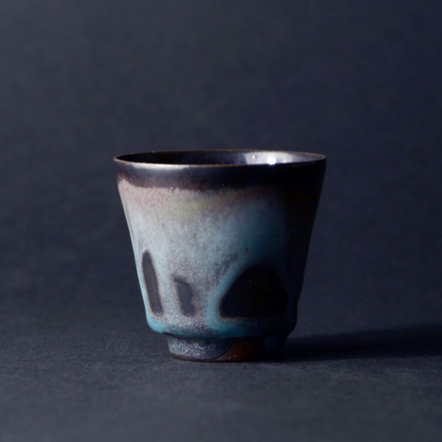 山田絵夢 常滑 ぐい呑 常滑焼 60 【四代山田常山 山田絵夢】 朱泥ぐい呑