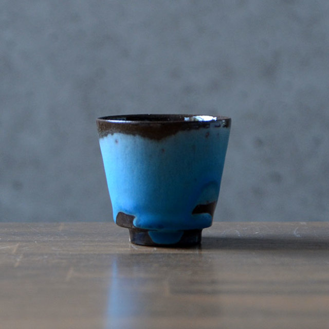 常滑ぐい呑（共箱付no.2）　作家「山田想」