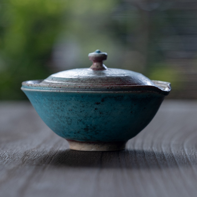 ☆掘り出し物⁉︎ 茶盌　値札付 瀬戸春慶茶入 歌銘「松山」 小堀宗慶箱書 象牙蓋 挽家 仕服3 内箱 外