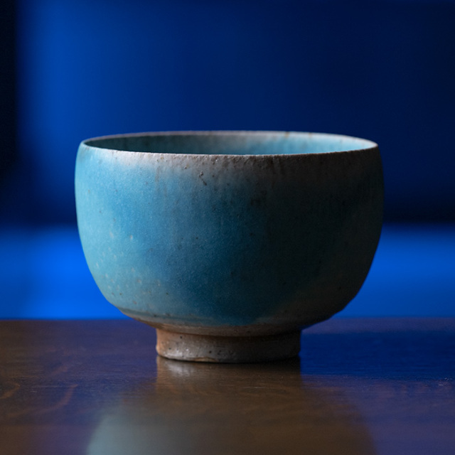 抹茶茶碗 |【共箱付】青茶碗 (SOY-201) 作家「山田想」