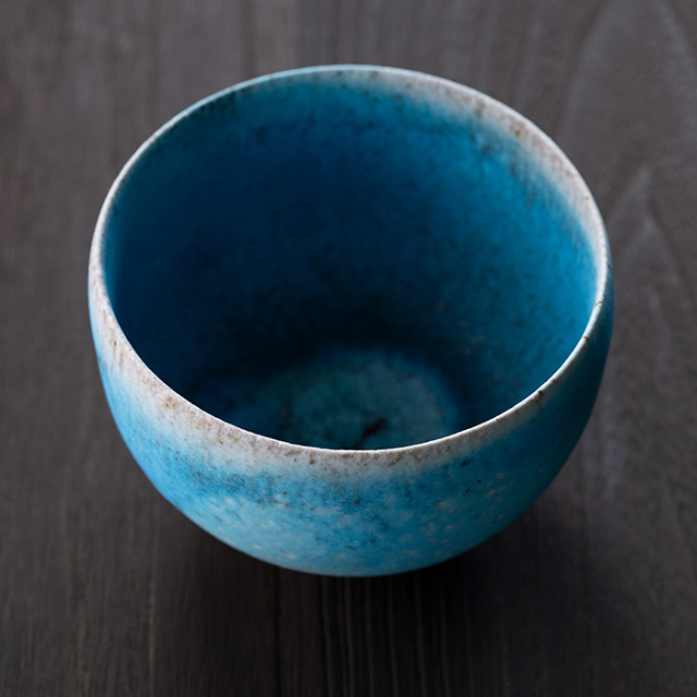 抹茶茶碗 |【共箱付】青茶碗 (SOY-201) 作家「山田想」