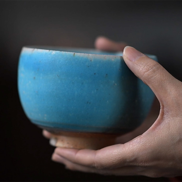 抹茶茶碗 |【共箱付】青茶碗 (SOY-201) 作家「山田想」