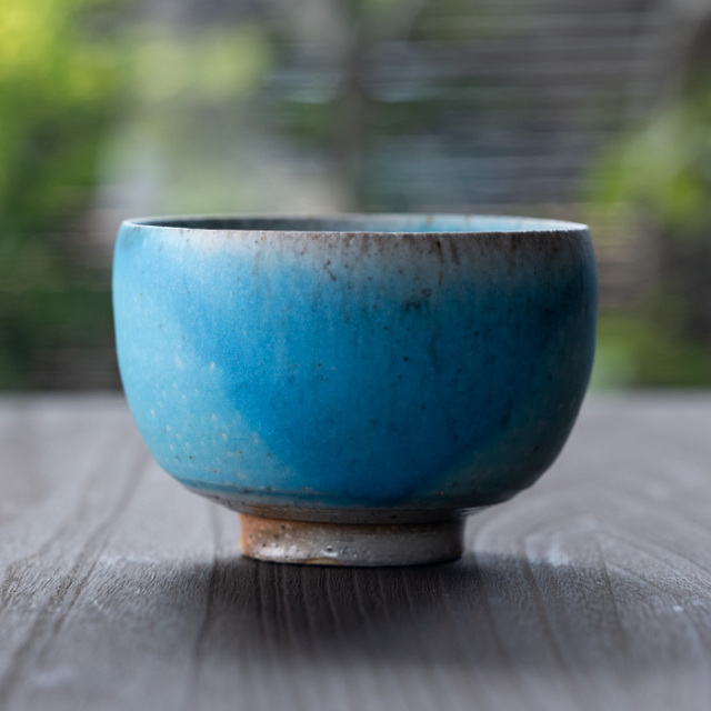 抹茶茶碗 |【共箱付】青茶碗 (SOY-201) 作家「山田想」