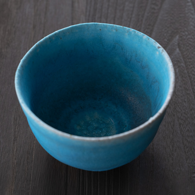 茶碗 抹茶茶碗 |【共箱付】青茶碗 (SOY-580) 作家「山田想」