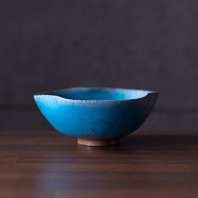 共箱付】青茶碗 (SOY-247) 作家「山田想」