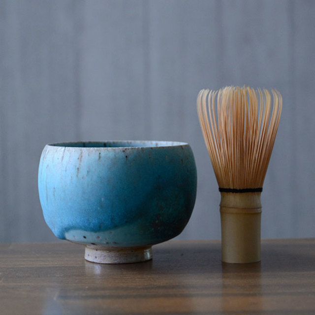 【共箱付】青茶碗　(SOY-339)　作家「山田想」