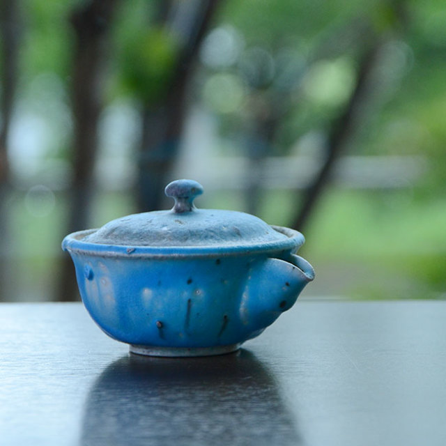 【共箱付】青宝瓶　(SOY-340)　作家「山田想」