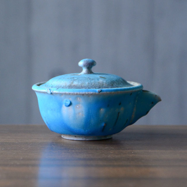 大谷焼　茶器　宝瓶　共箱　直径6.5〜10㎝　東山6-0116① 信楽焼 宗陶苑作 荒目土宝瓶B [東山堂煎茶器店 オンライン