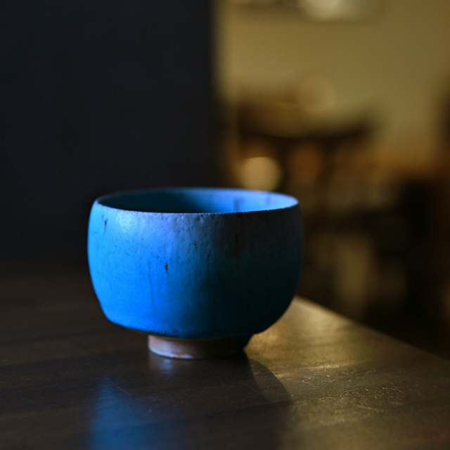 青抹茶茶碗 作家山田想