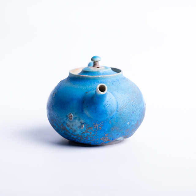 共箱付】青後手急須 (SOY-431) 作家「山田想」