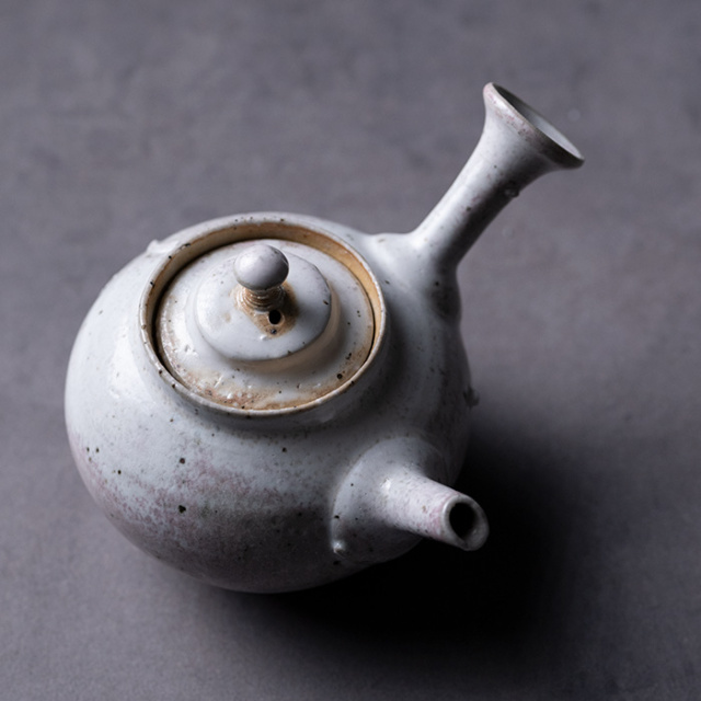 共箱付】白急須 (SOY-437) 作家「山田想」