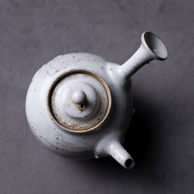 共箱付】白急須 (SOY-437) 作家「山田想」