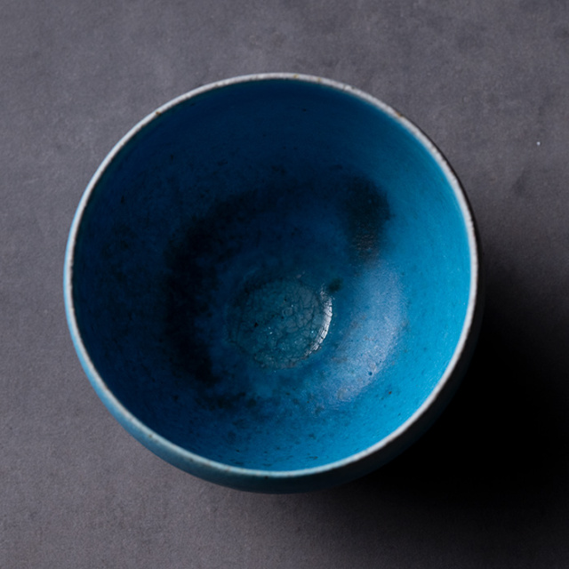 共箱付】青茶碗 (SOY-440) 作家「山田想」