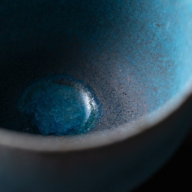 共箱付】青茶碗 (SOY-441) 作家「山田想」
